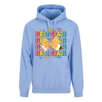 Back To School First Grade Unisex Surf Hoodie