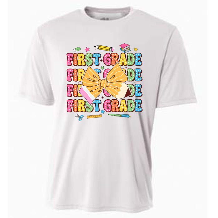 Back To School First Grade Cooling Performance Crew T-Shirt