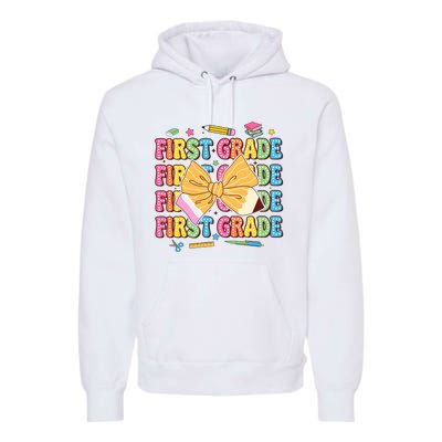 Back To School First Grade Premium Hoodie