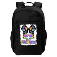 Back To School Hello 5th Grade Cute Messy Bun Tie Dye Daily Commute Backpack