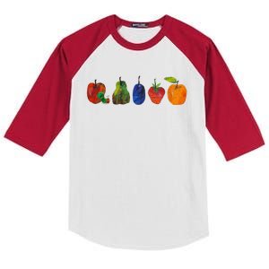 Back To School Cute Hungry Caterpillar Teacher Kindergarten Gift Kids Colorblock Raglan Jersey