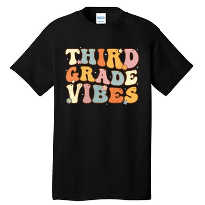 Back To School Third Grade Vibes Student Teacher Women Kids Tall T-Shirt