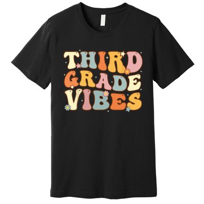 Back To School Third Grade Vibes Student Teacher Women Kids Premium T-Shirt