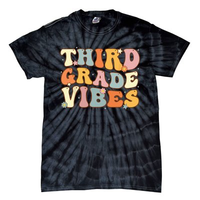 Back To School Third Grade Vibes Student Teacher Women Kids Tie-Dye T-Shirt