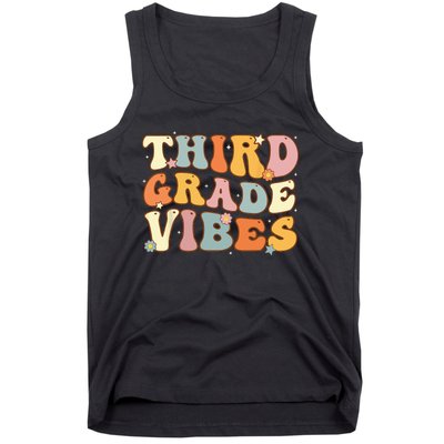 Back To School Third Grade Vibes Student Teacher Women Kids Tank Top