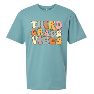 Back To School Third Grade Vibes Student Teacher Women Kids Sueded Cloud Jersey T-Shirt