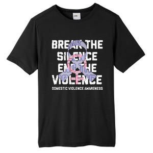 Break The Silence End Violence Domestic Violence Awareness Tall Fusion ChromaSoft Performance T-Shirt