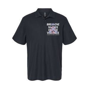 Break The Silence End Violence Domestic Violence Awareness Softstyle Adult Sport Polo