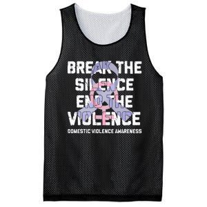 Break The Silence End Violence Domestic Violence Awareness Mesh Reversible Basketball Jersey Tank