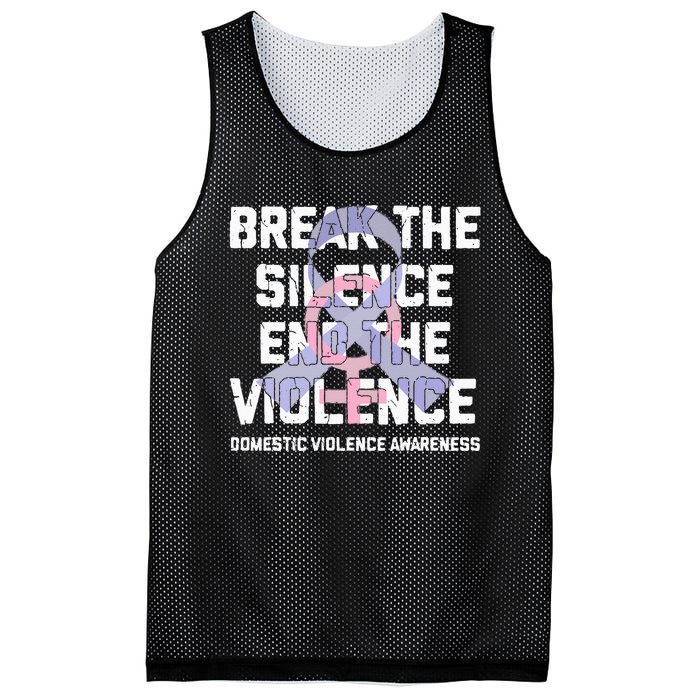 Break The Silence End Violence Domestic Violence Awareness Mesh Reversible Basketball Jersey Tank