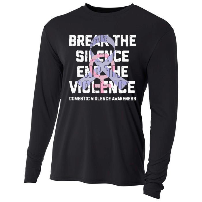 Break The Silence End Violence Domestic Violence Awareness Cooling Performance Long Sleeve Crew