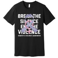 Break The Silence End Violence Domestic Violence Awareness Premium T-Shirt