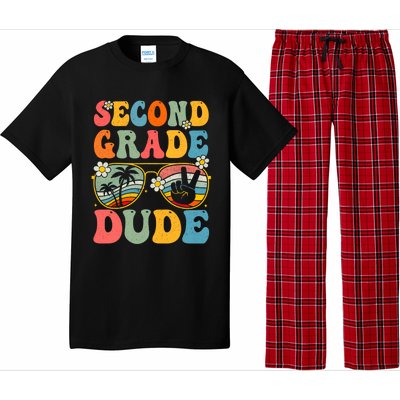 Back To School Second Grade Dude First Day School Groovy Gift Pajama Set