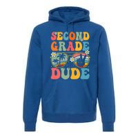 Back To School Second Grade Dude First Day School Groovy Gift Premium Hoodie