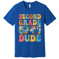 Back To School Second Grade Dude First Day School Groovy Gift Premium T-Shirt