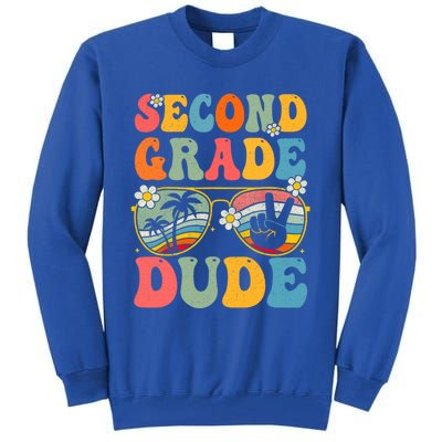 Back To School Second Grade Dude First Day School Groovy Gift Tall Sweatshirt