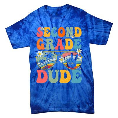 Back To School Second Grade Dude First Day School Groovy Gift Tie-Dye T-Shirt