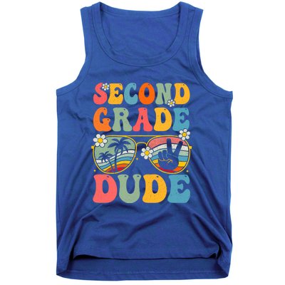 Back To School Second Grade Dude First Day School Groovy Gift Tank Top