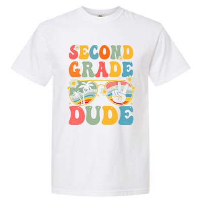 Back To School Second Grade Dude First Day School Groovy Gift Garment-Dyed Heavyweight T-Shirt