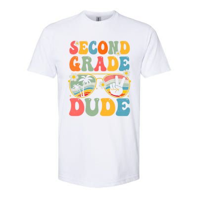 Back To School Second Grade Dude First Day School Groovy Gift Softstyle® CVC T-Shirt