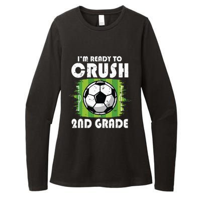 Back To School First Day Of 2nd Grade Soccer Womens CVC Long Sleeve Shirt