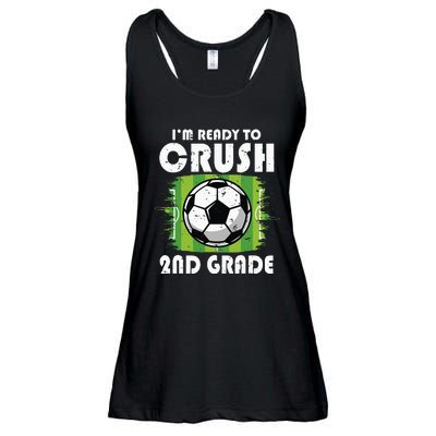 Back To School First Day Of 2nd Grade Soccer Ladies Essential Flowy Tank