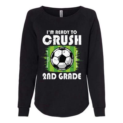 Back To School First Day Of 2nd Grade Soccer Womens California Wash Sweatshirt