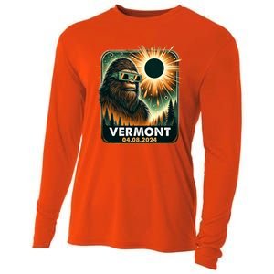 Bigfoot Total Solar Eclipse 2024 Vermont Eclipse Glasses Cooling Performance Long Sleeve Crew