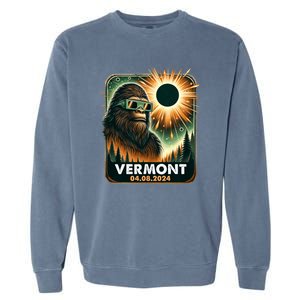 Bigfoot Total Solar Eclipse 2024 Vermont Eclipse Glasses Garment-Dyed Sweatshirt