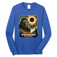 Bigfoot Total Solar Eclipse 2024 Vermont Eclipse Glasses Long Sleeve Shirt