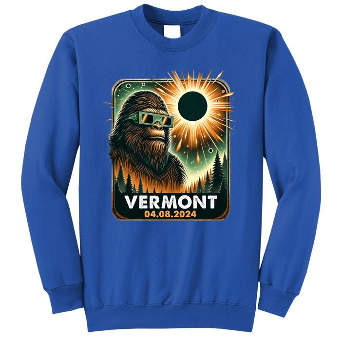 Bigfoot Total Solar Eclipse 2024 Vermont Eclipse Glasses Sweatshirt