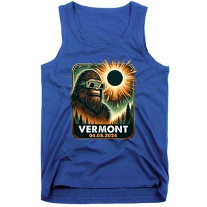 Bigfoot Total Solar Eclipse 2024 Vermont Eclipse Glasses Tank Top