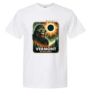 Bigfoot Total Solar Eclipse 2024 Vermont Eclipse Glasses Garment-Dyed Heavyweight T-Shirt