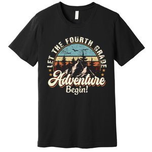 Back To School Let The 4th Grade Adventure Begin Premium T-Shirt