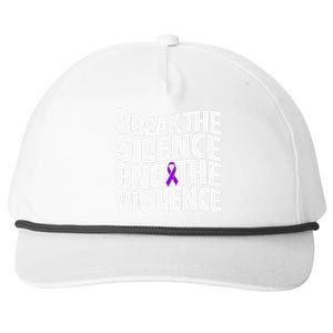 Break The Silence End Violence Domestic Violence Awareness Snapback Five-Panel Rope Hat