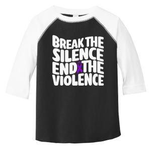 Break The Silence End Violence Domestic Violence Awareness Toddler Fine Jersey T-Shirt