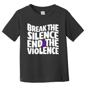 Break The Silence End Violence Domestic Violence Awareness Toddler T-Shirt