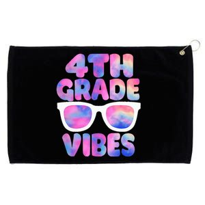 Back To School 4th Grade Vibes First Day Teacher Grommeted Golf Towel