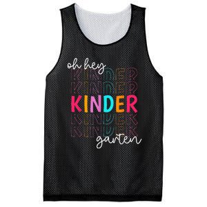 Back To School Oh Hey Kindergarten Teachers  Student Mesh Reversible Basketball Jersey Tank