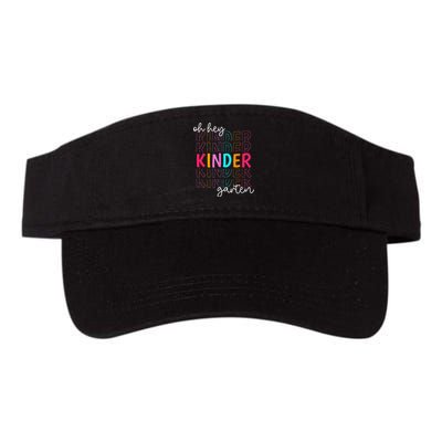 Back To School Oh Hey Kindergarten Teachers  Student Valucap Bio-Washed Visor