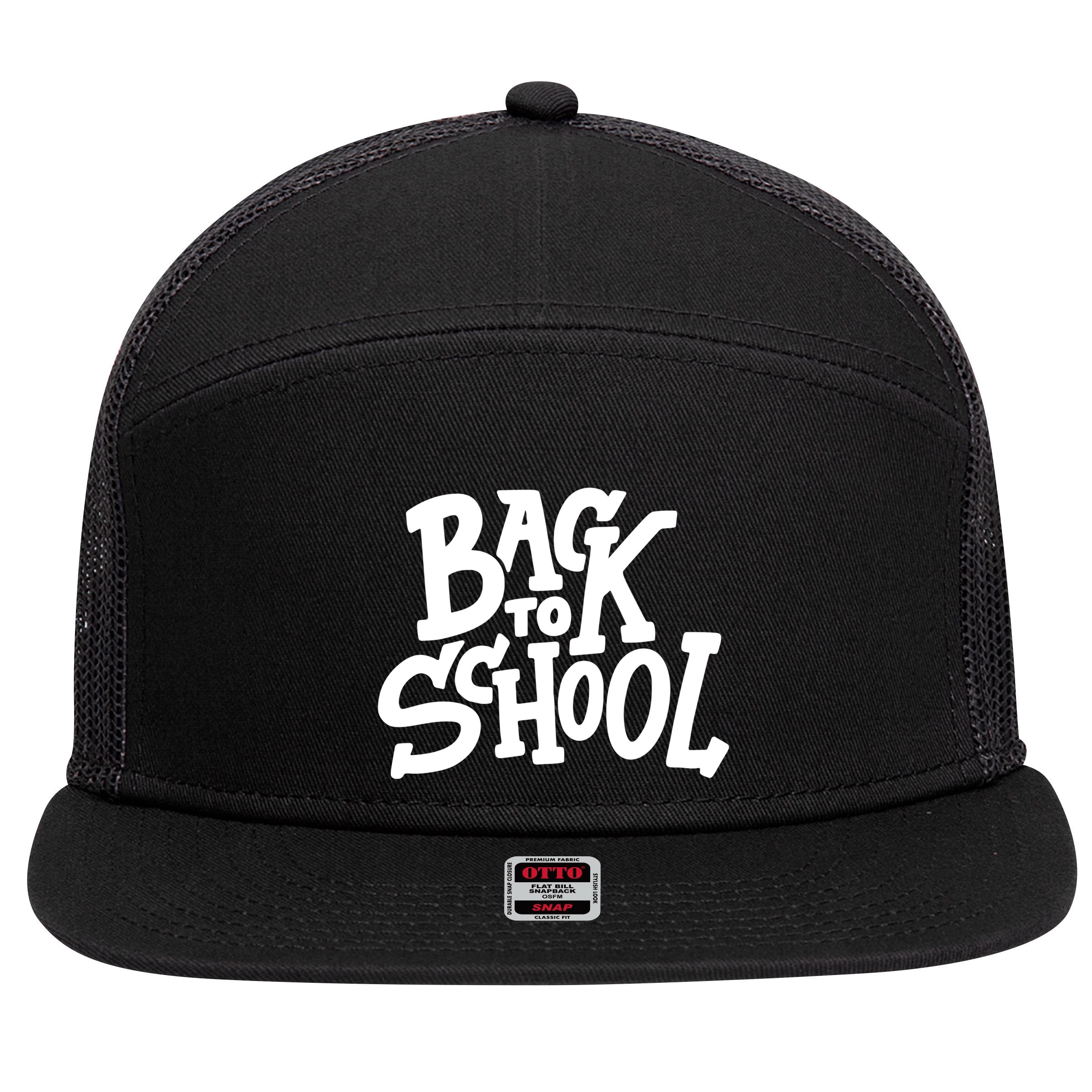 Back To School Gift 7 Panel Mesh Trucker Snapback Hat