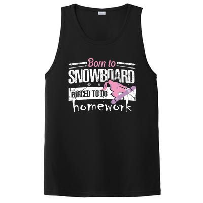 Born To Snowboard Cute Funny Winter Sports Gift Funny Gift PosiCharge Competitor Tank