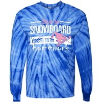 Born To Snowboard Cute Funny Winter Sports Gift Funny Gift Tie-Dye Long Sleeve Shirt