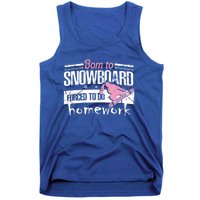 Born To Snowboard Cute Funny Winter Sports Gift Funny Gift Tank Top