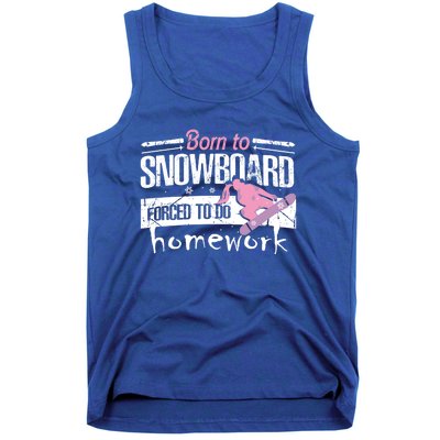 Born To Snowboard Cute Funny Winter Sports Gift Funny Gift Tank Top