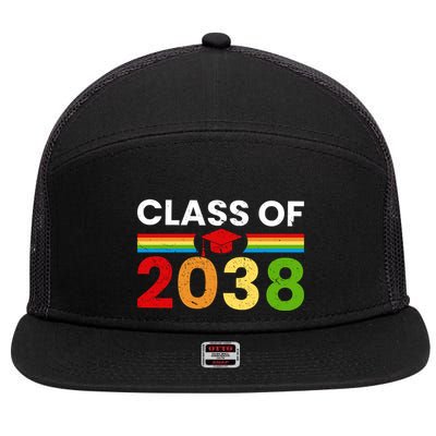Back To School Class Of 2038 Graphic 7 Panel Mesh Trucker Snapback Hat