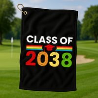 Back To School Class Of 2038 Graphic Golf Towel