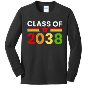 Back To School Class Of 2038 Graphic Kids Long Sleeve Shirt