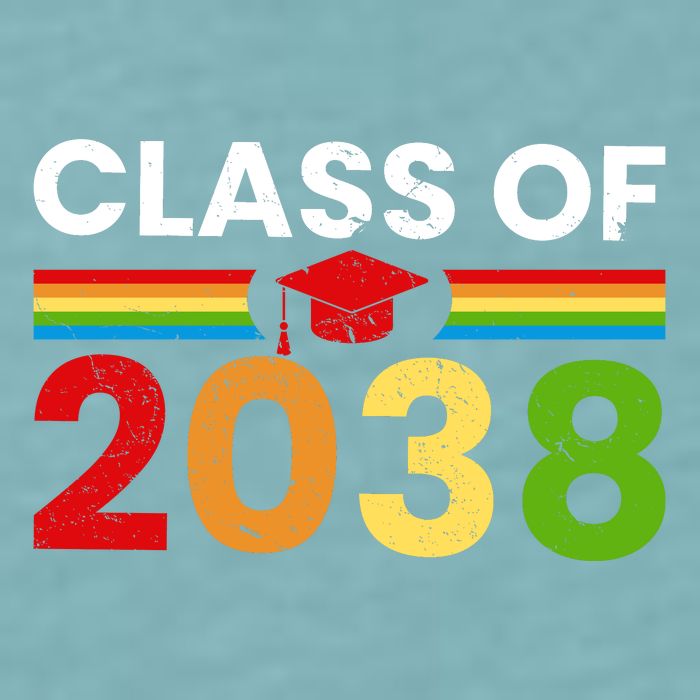 Back To School Class Of 2038 Graphic Sueded Cloud Jersey T-Shirt
