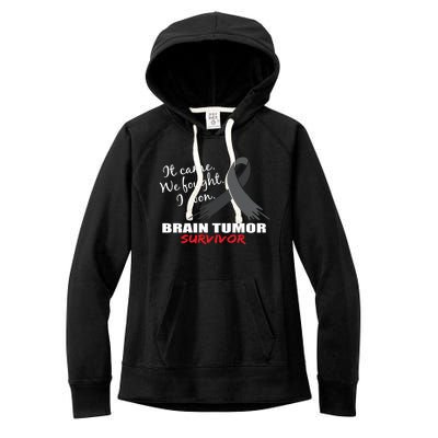 Brain Tumor Survivor Brain Tumor Awareness Meaningful Gift Women's Fleece Hoodie